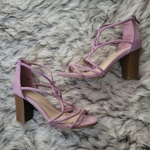 Charlotte Russe Purple Strappy heels 8